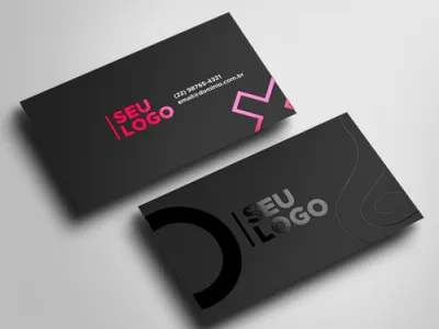 Cartão de Visita Verniz Localizado Frente e Verso