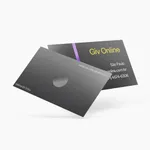 Galeria Cartão de Visita Verniz Localizado Frente e Verso