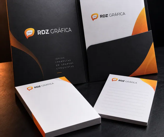 Pastas, blocos e receituários personalizados