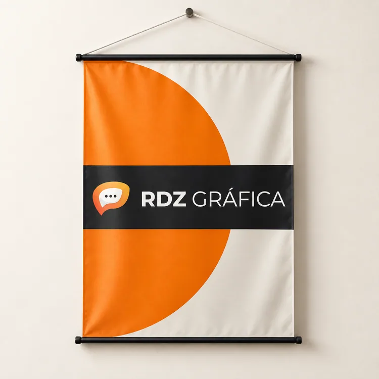 Banner com bastão e cordão